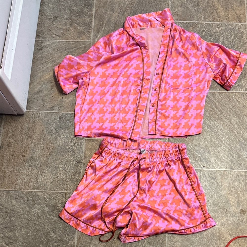 Pink and Orange Women’s  Pajama Set